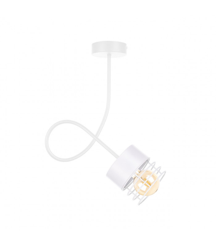 Atollo Slim Pendant Ceiling Light White, 25cm, 1x E27