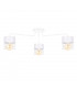 Atollo Multi Arm Semi Flush Ceiling Light White, 70cm, 3x E27