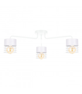 Atollo Multi Arm Semi Flush Ceiling Light White, 70cm, 3x E27