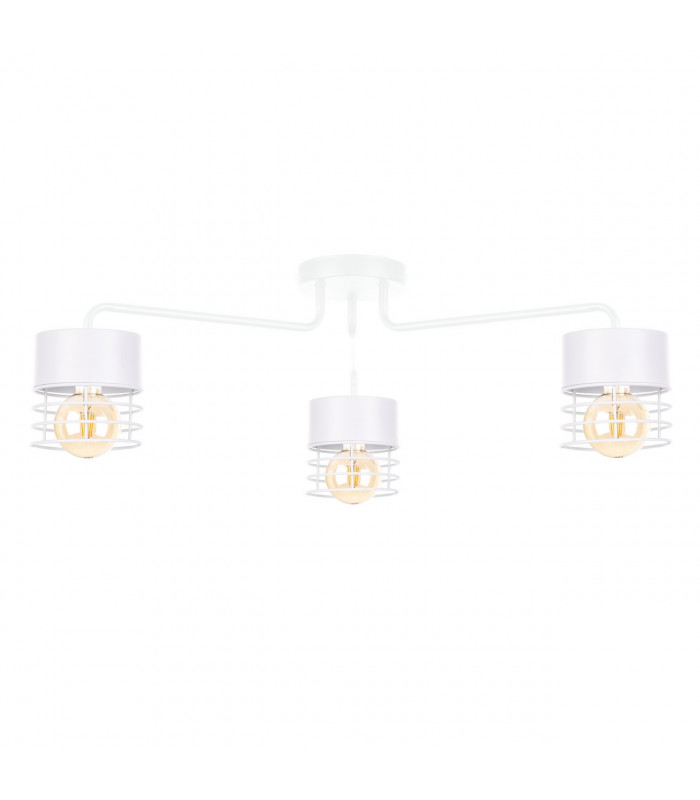 Atollo Multi Arm Semi Flush Ceiling Light White, 70cm, 3x E27