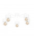Atollo Multi Arm Semi Flush Ceiling Light White, 70cm, 5x E27