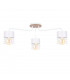 Casa Multi Arm Semi Flush Ceiling Light White, Wood, 70cm, 3x E27
