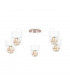 Casa Multi Arm Semi Flush Ceiling Light White, Wood, 70cm, 5x E27