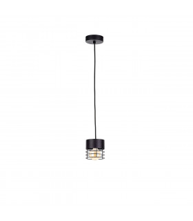 Elle Slim Pendant Ceiling Light Black, 12cm, 1x E27