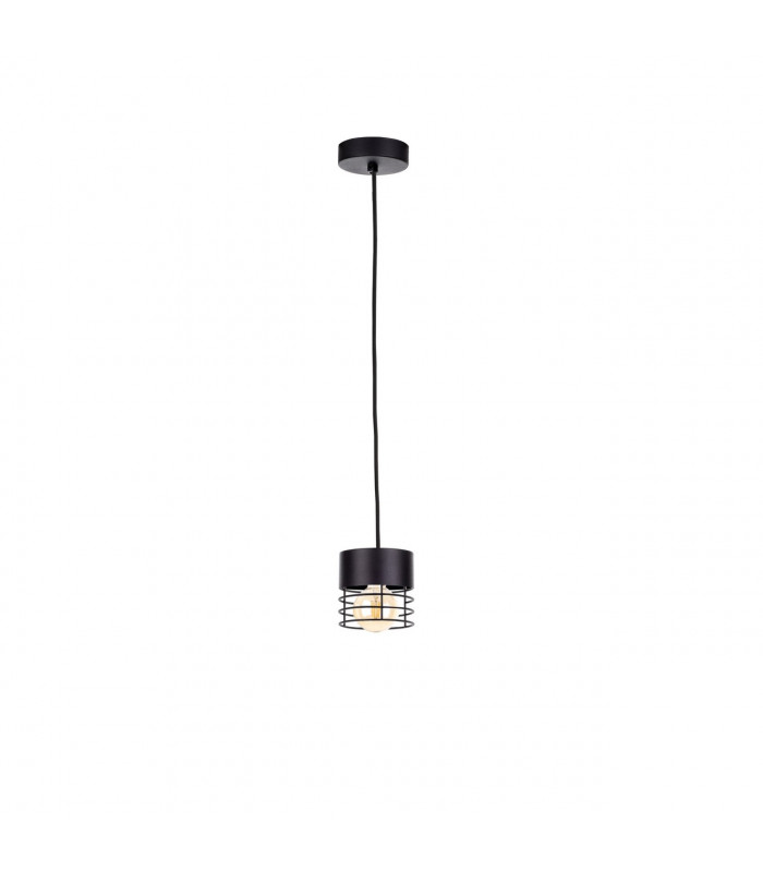 Elle Slim Pendant Ceiling Light Black, 12cm, 1x E27