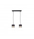 Elle Bar Pendant Ceiling Light Black, 50cm, 2x E27