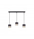 Elle Bar Pendant Ceiling Light Black, 60cm, 3x E27