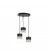 Elle Cluster Pendant Ceiling Light Black, 32cm, 3x E27