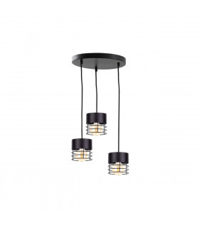 Elle Cluster Pendant Ceiling Light Black, 32cm, 3x E27