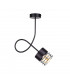 Elle Slim Pendant Ceiling Light Black, 25cm, 1x E27