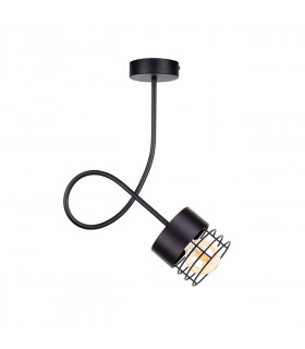 Elle Slim Pendant Ceiling Light Black, 25cm, 1x E27