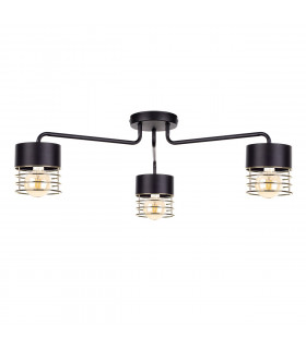 Royal Multi Arm Semi Flush Ceiling Light Gold, 12cm, 3x E27
