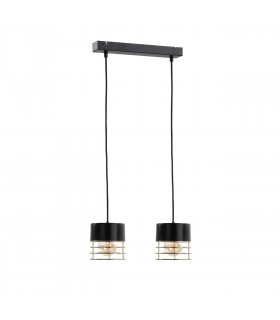 Royal Bar Pendant Ceiling Light Black, 50cm, 2x E27