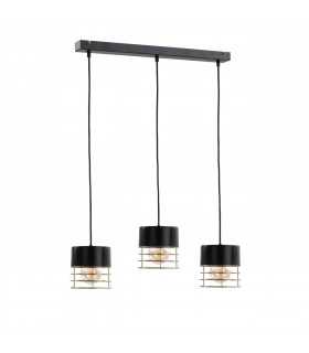 Royal Bar Pendant Ceiling Light Black, 60cm, 3x E27
