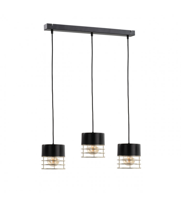 Royal Bar Pendant Ceiling Light Black, 60cm, 3x E27