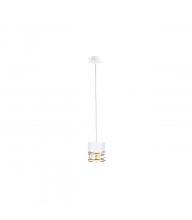 Royal Slim Pendant Ceiling Light White, Gold, 12cm, 1x E27