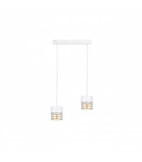 Royal Bar Pendant Ceiling Light White, Gold, 50cm, 2x E27