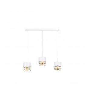 Royal Bar Pendant Ceiling Light White, Gold, 60cm, 3x E27