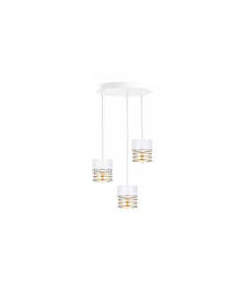 Royal Cluster Pendant Ceiling Light White, Gold, 32cm, 3x E27