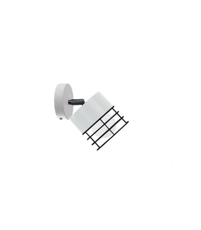 Ohio Wall Lamp White, Black, 12cm, 1x E27
