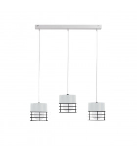 Ohio Bar Pendant Ceiling Light White, Black, 60cm, 3x E27