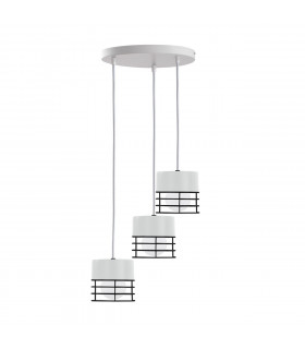 Ohio Cluster Pendant Ceiling Light White, Black, 32cm, 3x E27