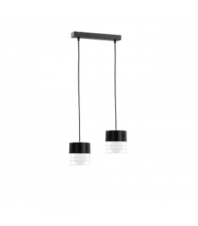 Mao Bar Pendant Ceiling Light Black, 50cm, 2x E27