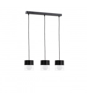 Mao Bar Pendant Ceiling Light Black, 60cm, 3x E27