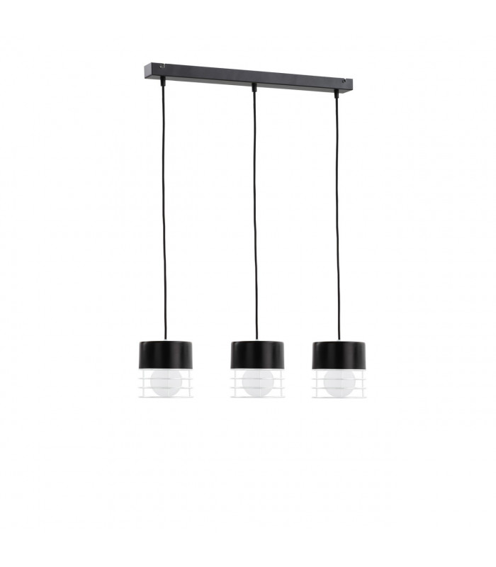Mao Bar Pendant Ceiling Light Black, 60cm, 3x E27