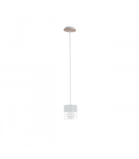 Casa Slim Pendant Ceiling Light White, Wood, 12cm, 1x E27