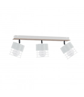 Casa Ceiling Spotlight Bar White, Wood, 60cm, 3x E27