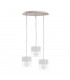 Casa Cluster Pendant Ceiling Light White, Wood, 32cm, 3x E27