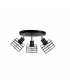 Viva Ceiling Spotlight Clusters Black, 35cm, 3x E27