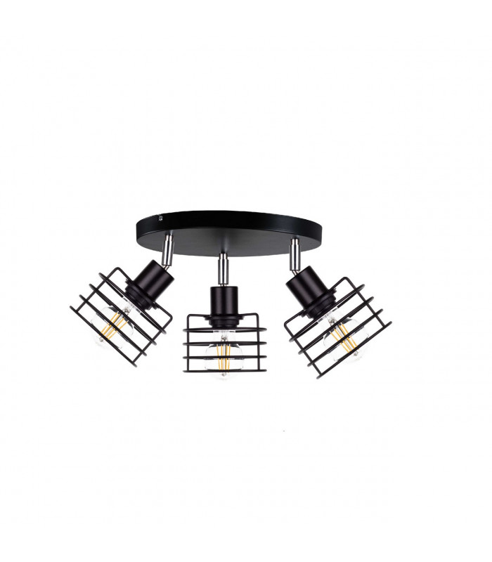 Viva Ceiling Spotlight Clusters Black, 35cm, 3x E27