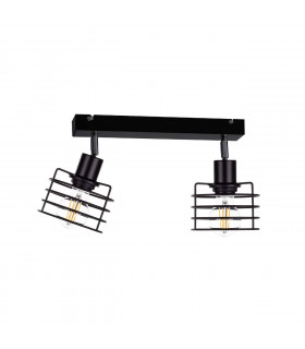 Viva Twin Ceiling Spotlight Black, 50cm, 2x E27