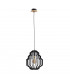 Zoey Wire Frame Pendant Ceiling Light Black, Gold, 35.5cm, 1x E27