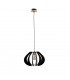 Gemma Wire Frame Pendant Ceiling Light Black, Gold, 44.5cm, 1x E27