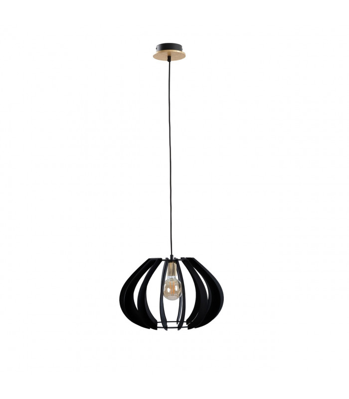 Gemma Wire Frame Pendant Ceiling Light Black, Gold, 44.5cm, 1x E27