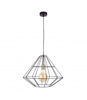 Kira Wire Frame Pendant Ceiling Light Black, Gold, 52cm, 1x E27