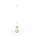 Kira Wire Frame Pendant Ceiling Light White, Gold, 52cm, 1x E27