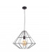 Kira Wire Frame Pendant Ceiling Light Black, 52cm, 1x E27