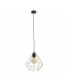 Faro Wire Frame Pendant Ceiling Light Gold, Black, 29cm, 1x E27