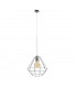 Faro Wire Frame Pendant Ceiling Light Silver, 29cm, 1x E27