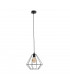 Faro Wire Frame Pendant Ceiling Light Black, 29cm, 1x E27