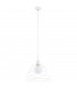 Fler Wire Frame Pendant Ceiling Light White, 30cm, 1x E27