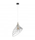 Ben Wire Frame Pendant Ceiling Light Black, Wood, 29cm, 1x E27