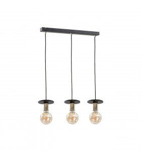 Saturn Bar Pendant Ceiling Light Black, 60cm, 3x E27