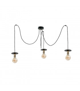 Saturn Cluster Pendant Ceiling Light Black, 3x E27