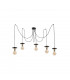 Saturn Cluster Pendant Ceiling Light Black, 5x E27