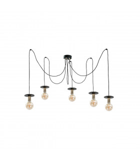 Saturn Cluster Pendant Ceiling Light Black, 5x E27